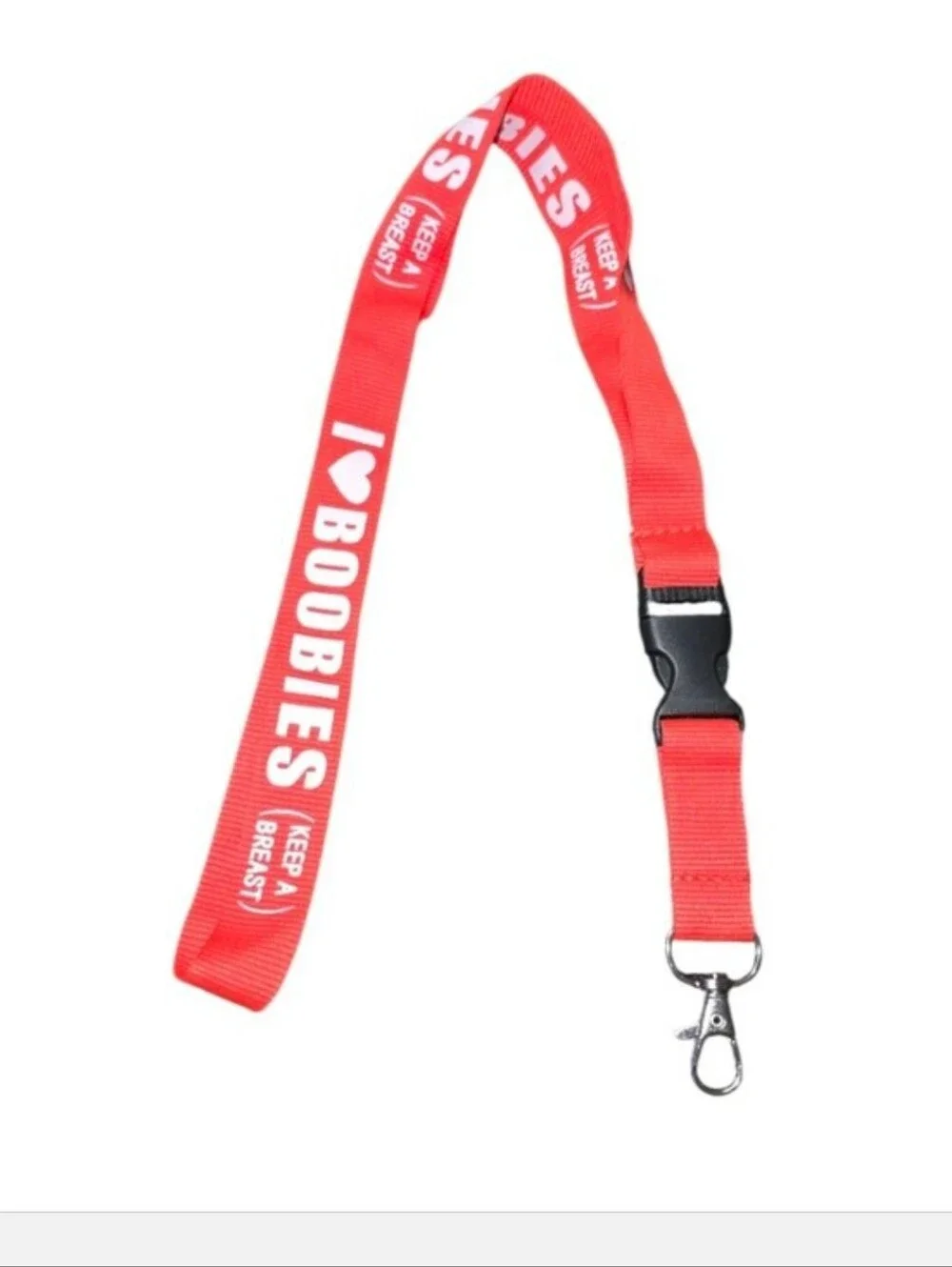 #08 I ♥ Boobies Orange & Black Lanyard Set Of 3